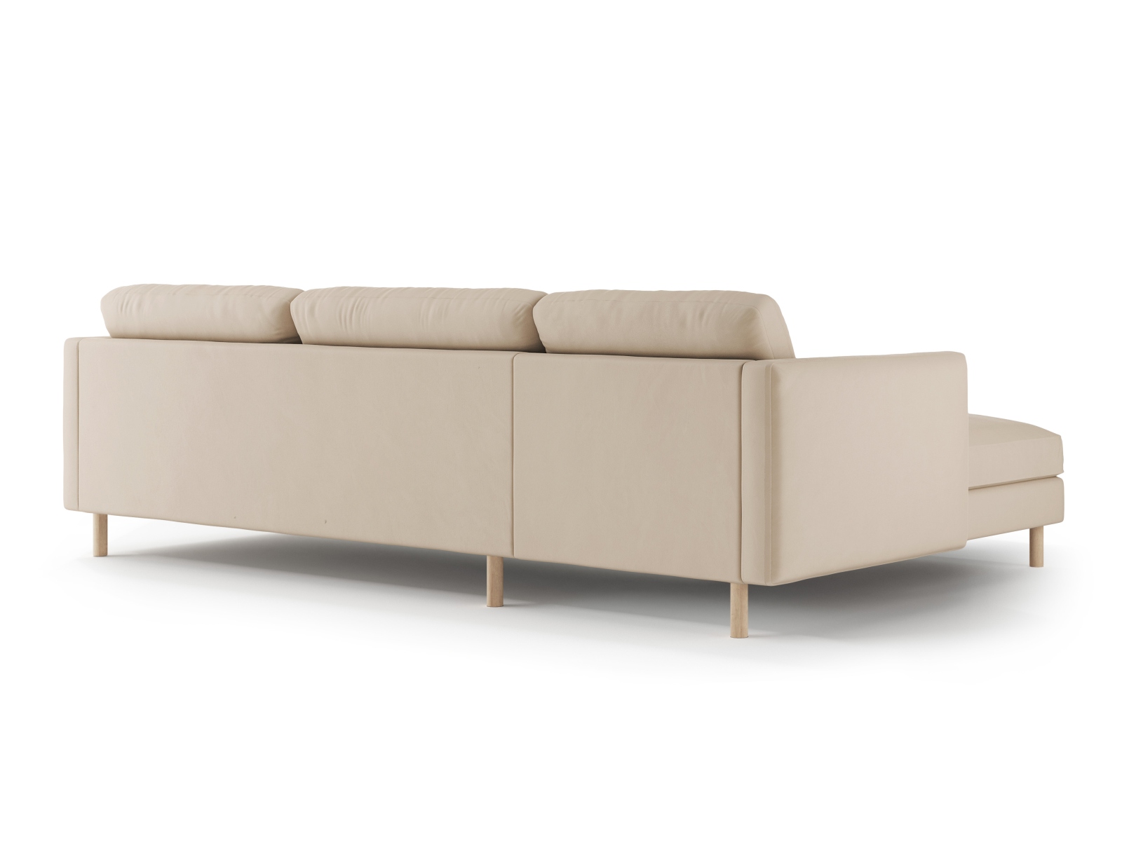 Micadoni Ecksofa Eden 4-Sitzer Links Samt Nude