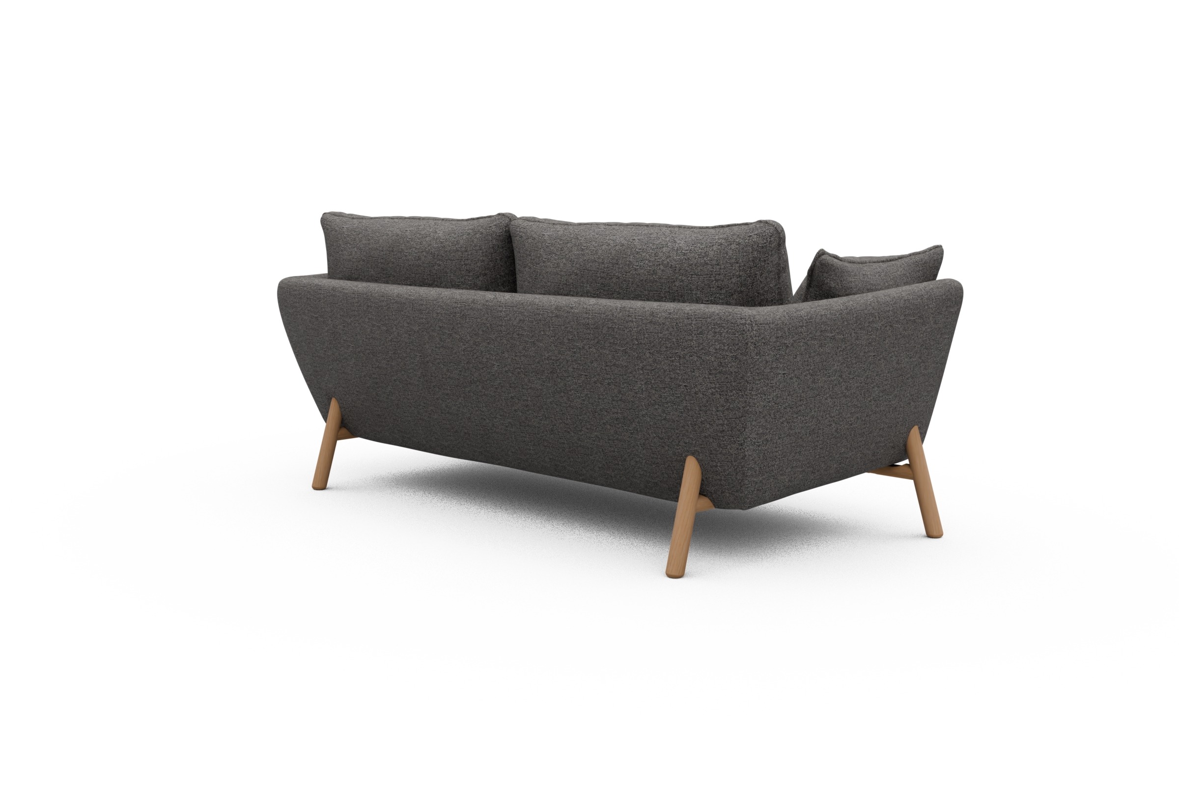 Sofa Emil 2-Sitzer Beinfarbe Eiche Natur Carreno-Salt-and-Pepper