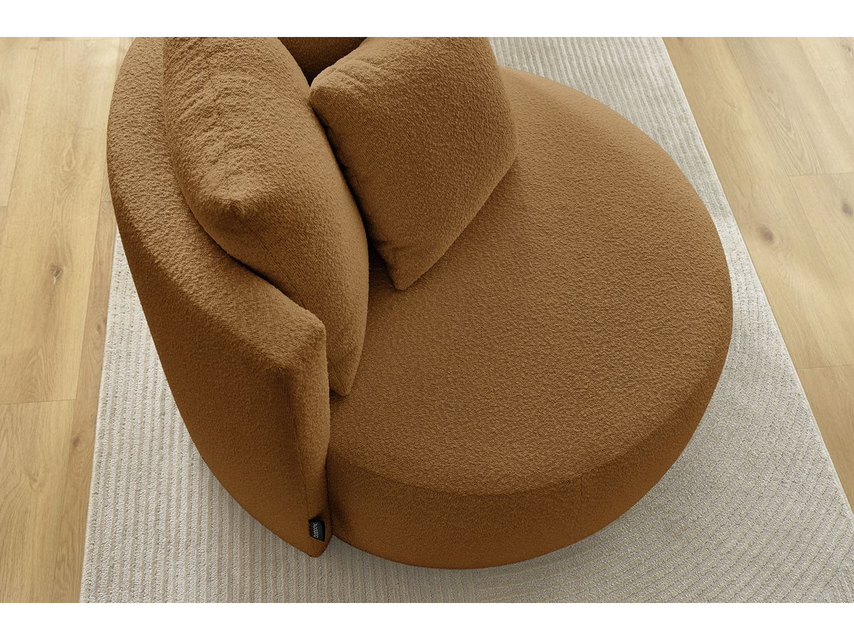 Bobochic Cesar Sessel Bouclé-Stoff Orange