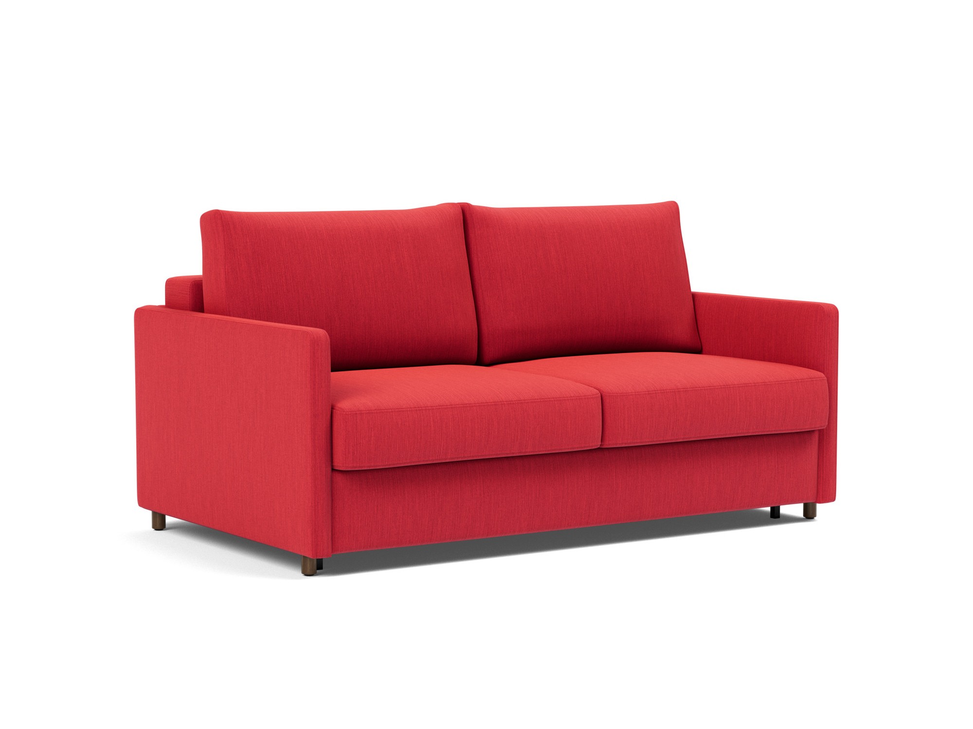 Schlafsofa Neah mit Slim-Armlehnen 160 Flachgewebe Elegance 511-Red