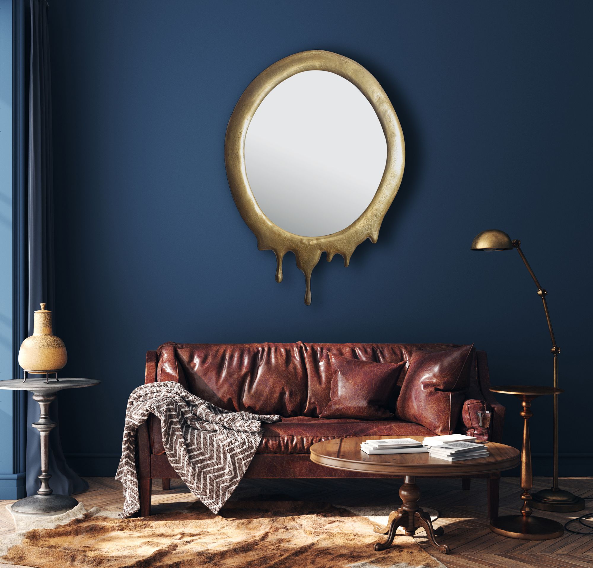 Wandspiegel Heistad Gold 50 × 3 × 71 cm