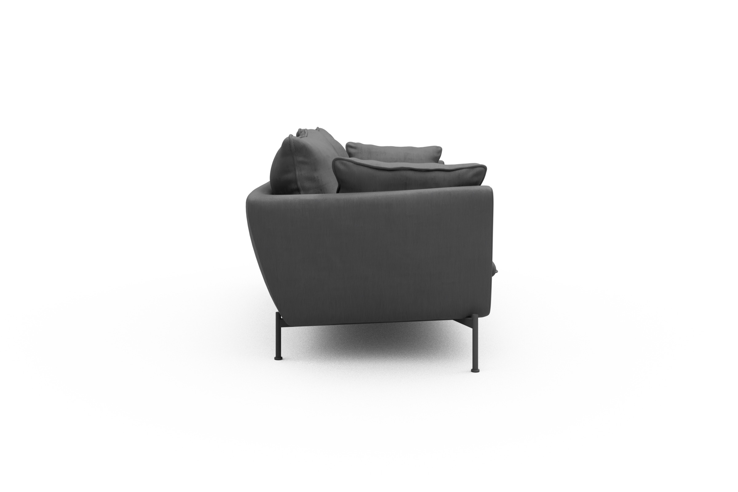 Sofa Anton PREMIUM 3-Sitzer Cordufine-Grey