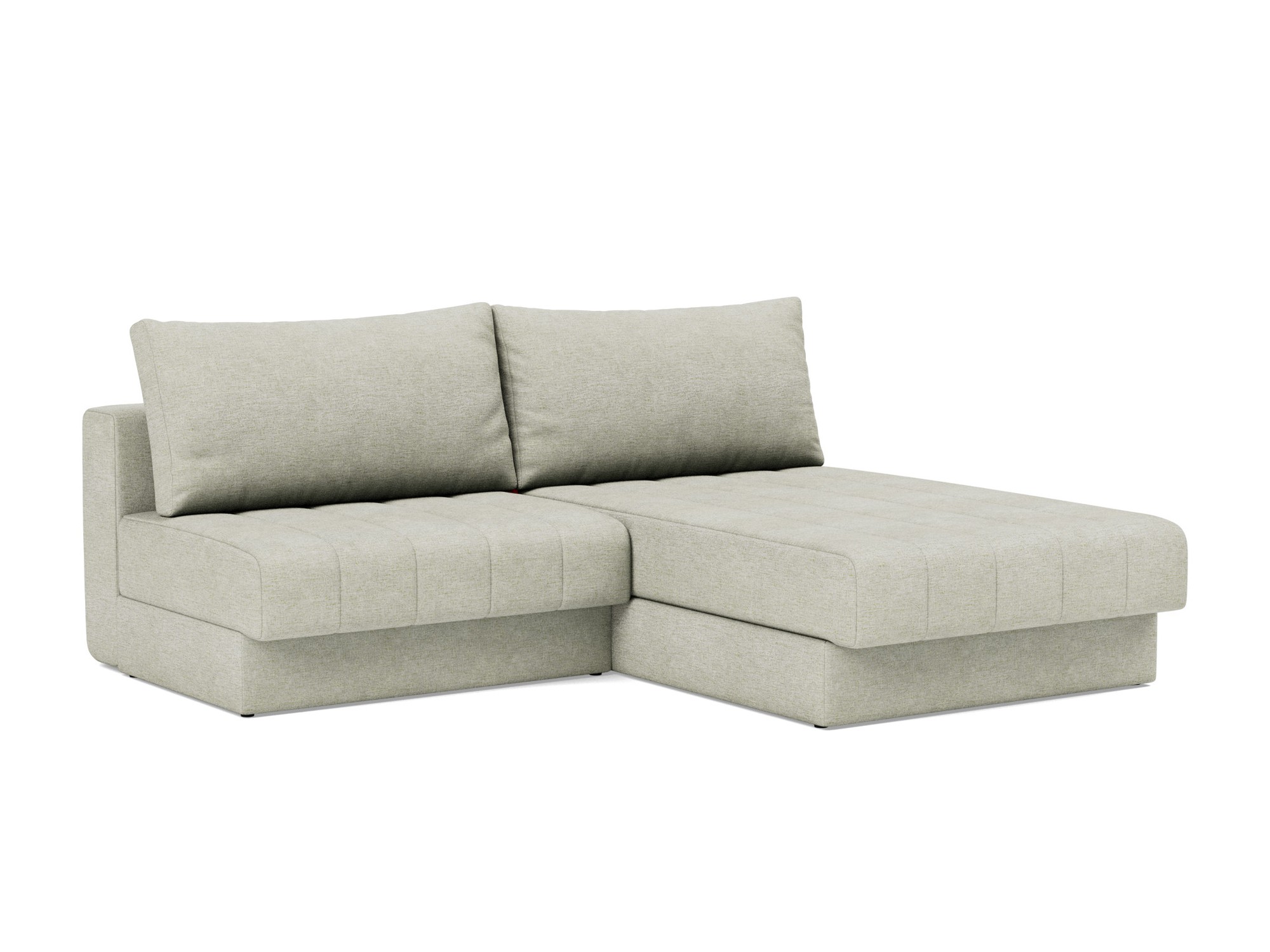 Schlafsofa Akello mit Chaiselongue Flachgewebe Avella 280-Sand