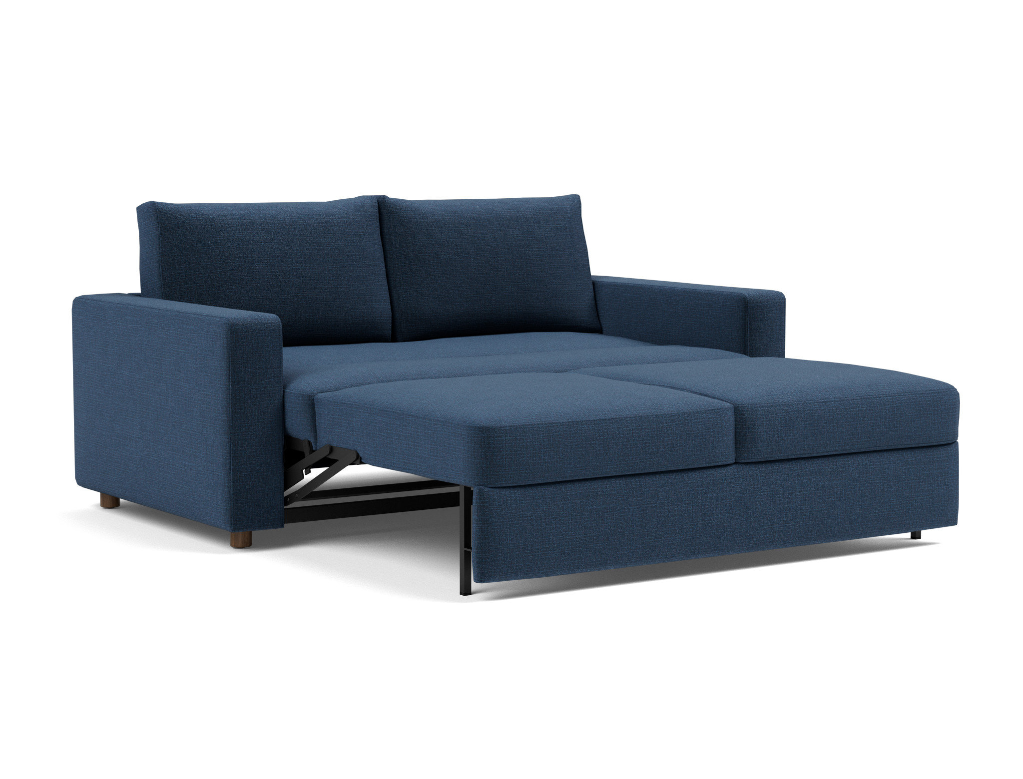 Schlafsofa Neah mit Standard-Armlehnen 160 Chenille Esina 414-Indigo-Blue