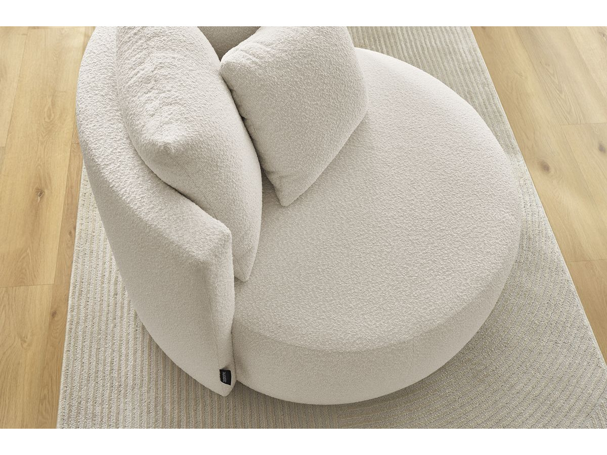 Bobochic Cesar Sessel Bouclé-Stoff Beige