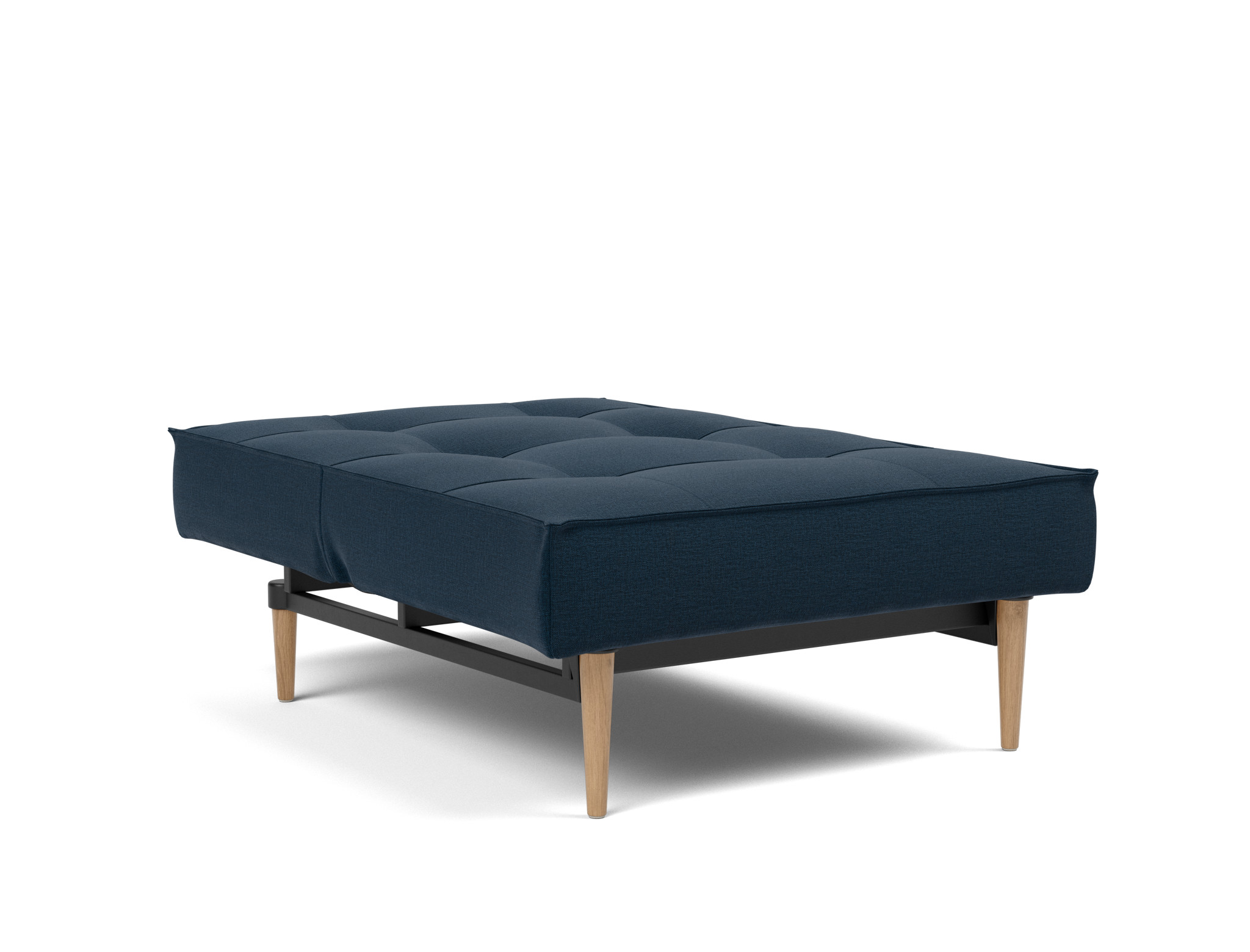 Sessel Splitback Flachgewebe Mixed Dance 528-Blue Beine Styletto Eiche hell