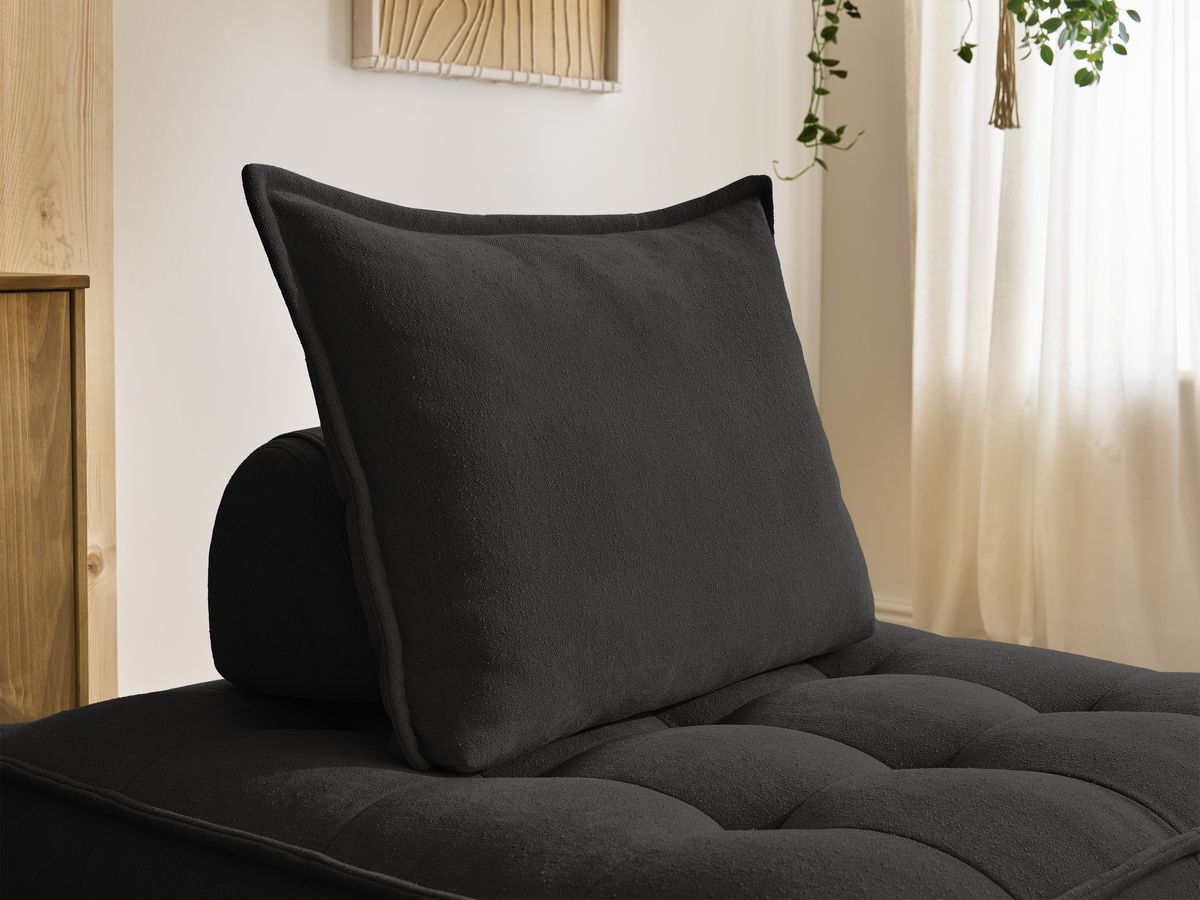 Bobochic Elisa Wohnlandschaft Strukturstoff Schwarz