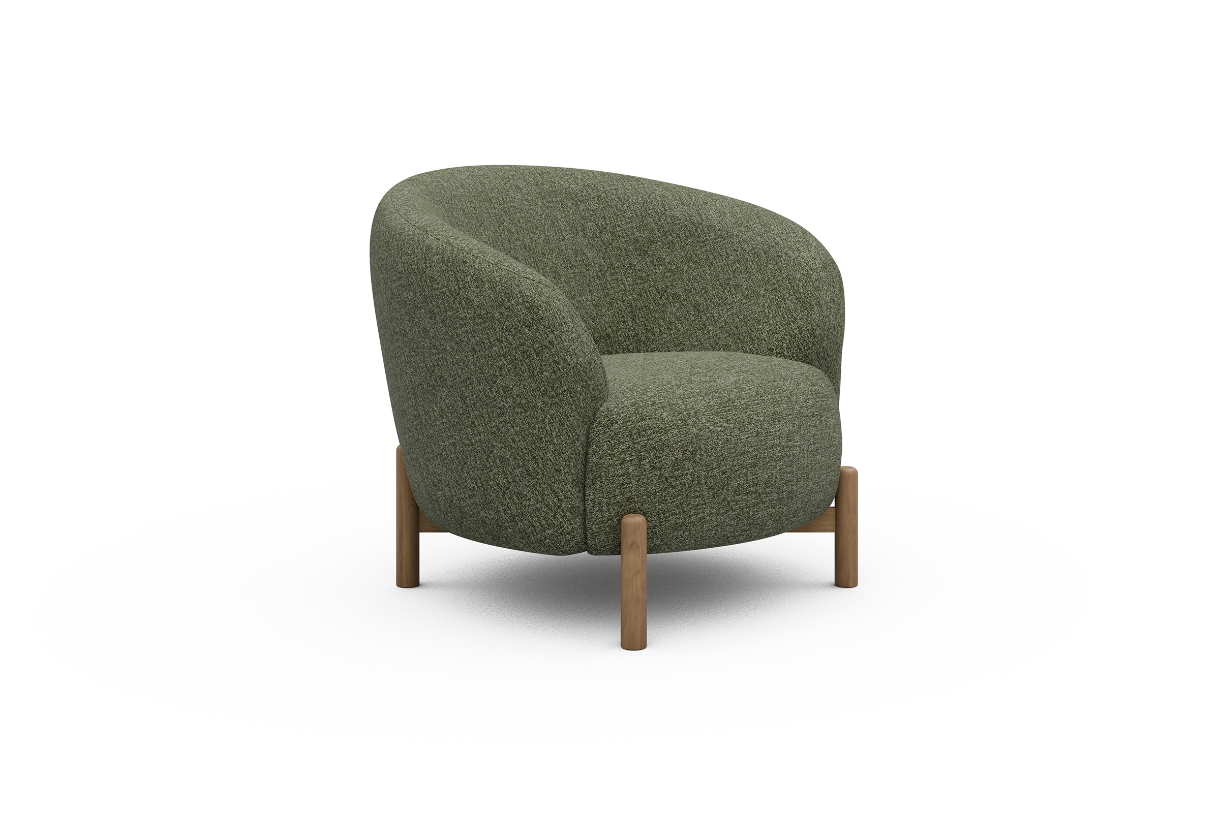 Sessel Ronda Holzbeine Eiche Natur Carreno-Vivid-Green