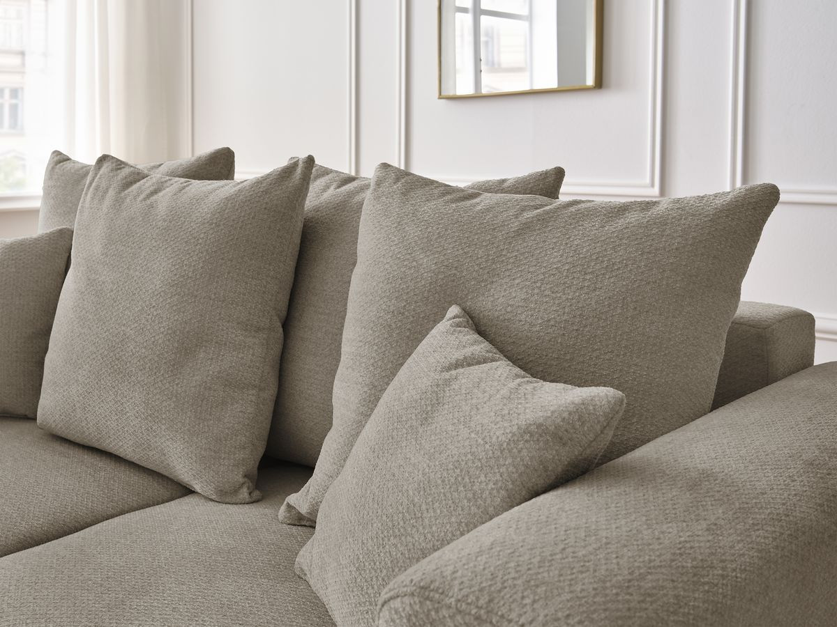 Bobochic Sidonie Sofa 2-Sitzer Melange-Stoff Taupe