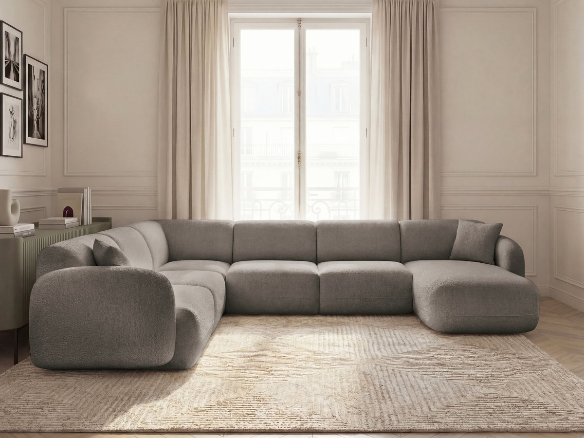 Bobochic Anda Wohnlandschaft Chenille Taupe Ecke links
