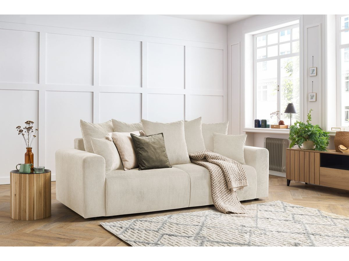 Bobochic Envy Sofa 3-Sitzer Cordsamt Beige
