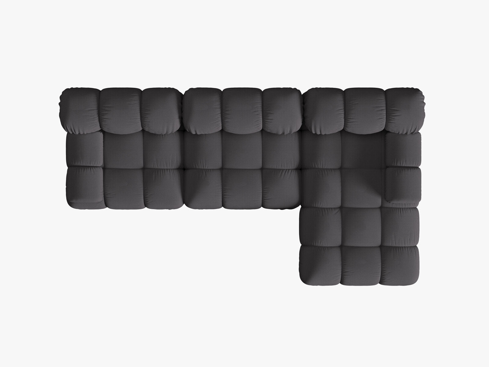 Micadoni Modulares Ecksofa Bellis 4-Sitzer Rechts 3D-Stoff Sonic Espresso