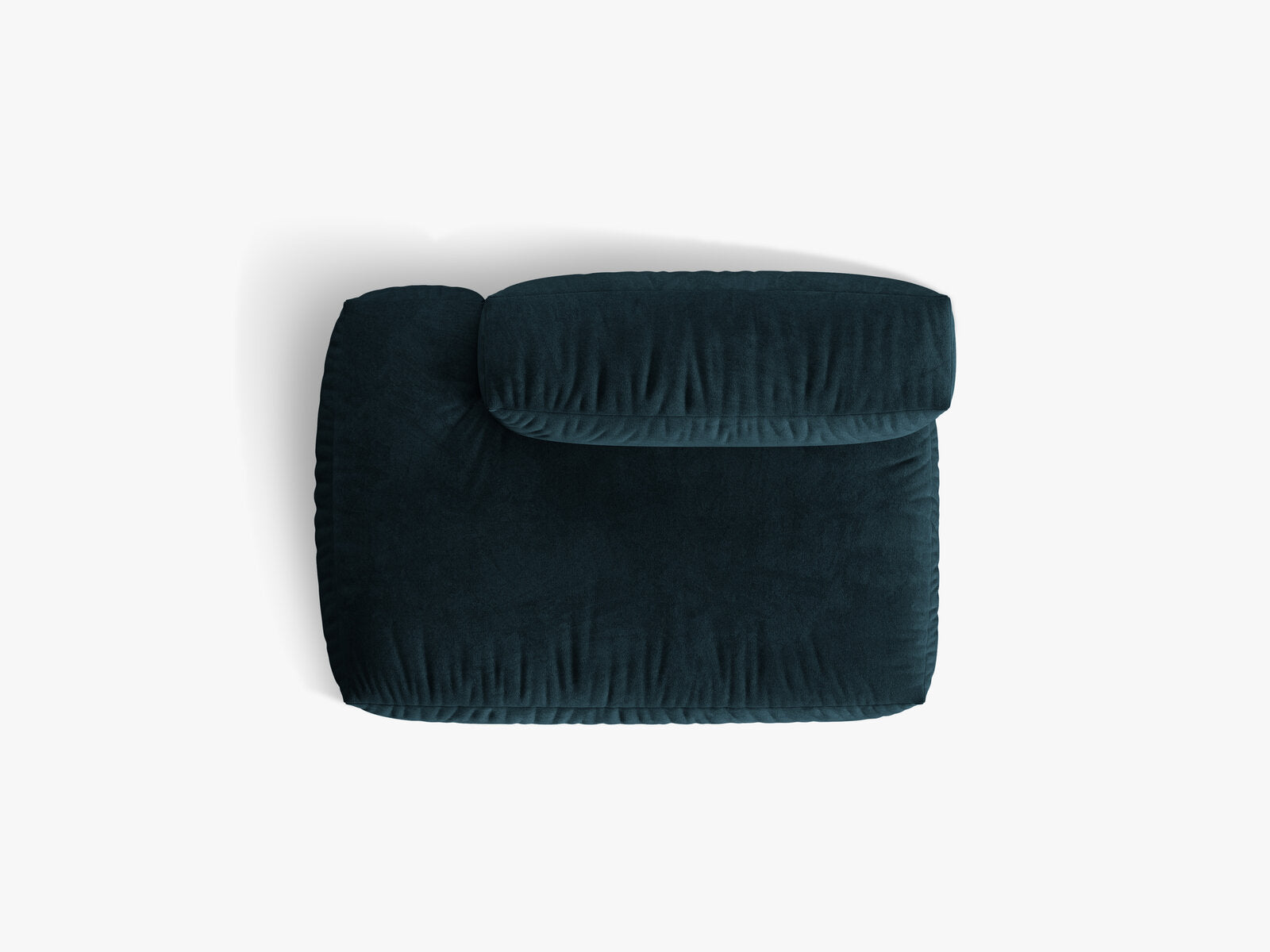 Micadoni Ecksofa-Modul Martina 1-Sitzer Samt Vogue Tiefes Petrol Links