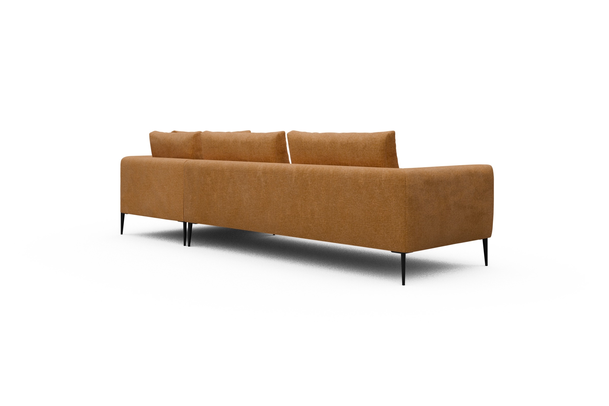 Ecksofa Paul Relax-Ecke links mit 3-Sitzer Casone-Warm-Yellow
