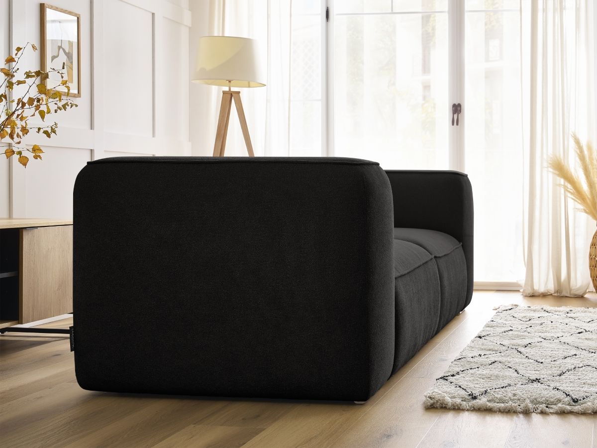 Bobochic Zephyr Sofa 2-Sitzer Strukturstoff Schwarz