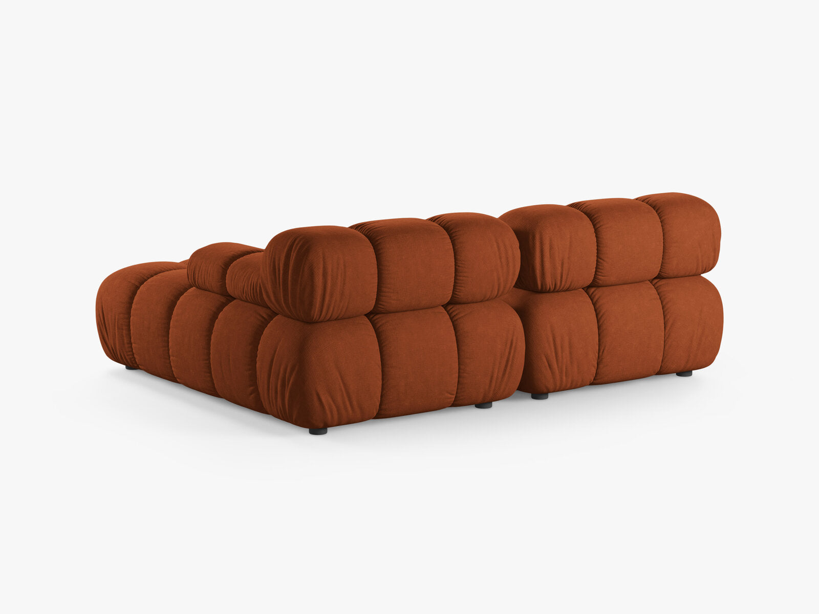 Micadoni Modulares Ecksofa Bellis 3-Sitzer Rechts Strukturierter Stoff Liberty Ziegel