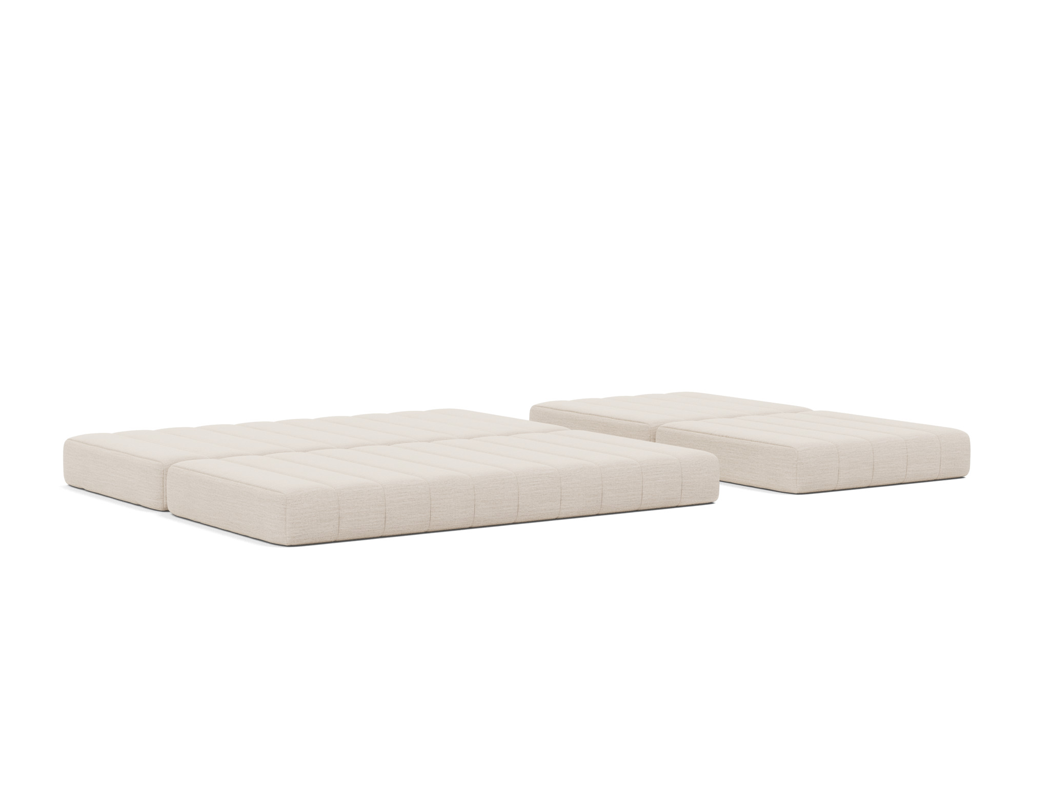 Schlafsofa CozyPad Grand mit Armlehnen Webstoff Blida 612-Sand-Grey