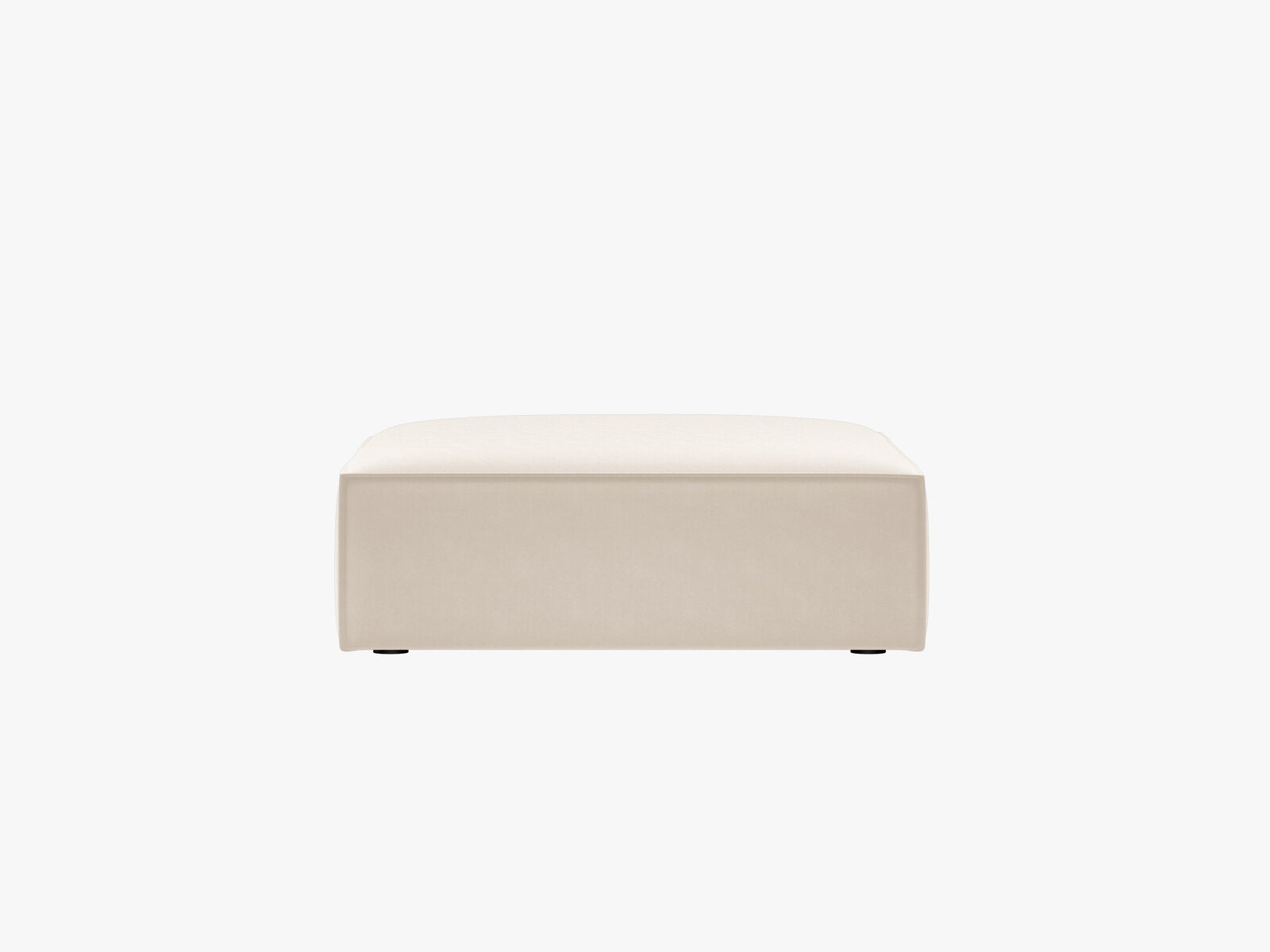 Micadoni Hocker Kaelle 1-Sitzer Samt Bluvel Helles Beige