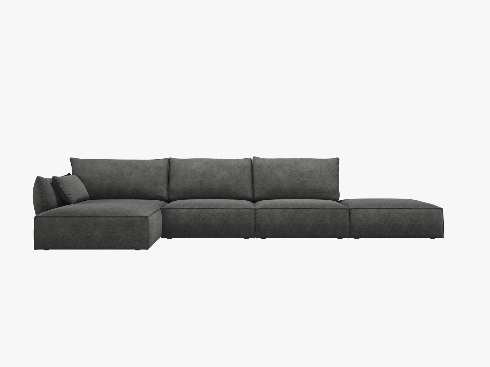 Micadoni Ecksofa Kaelle 5-Sitzer Links Chenille Over The Horizon Dunkelgrau