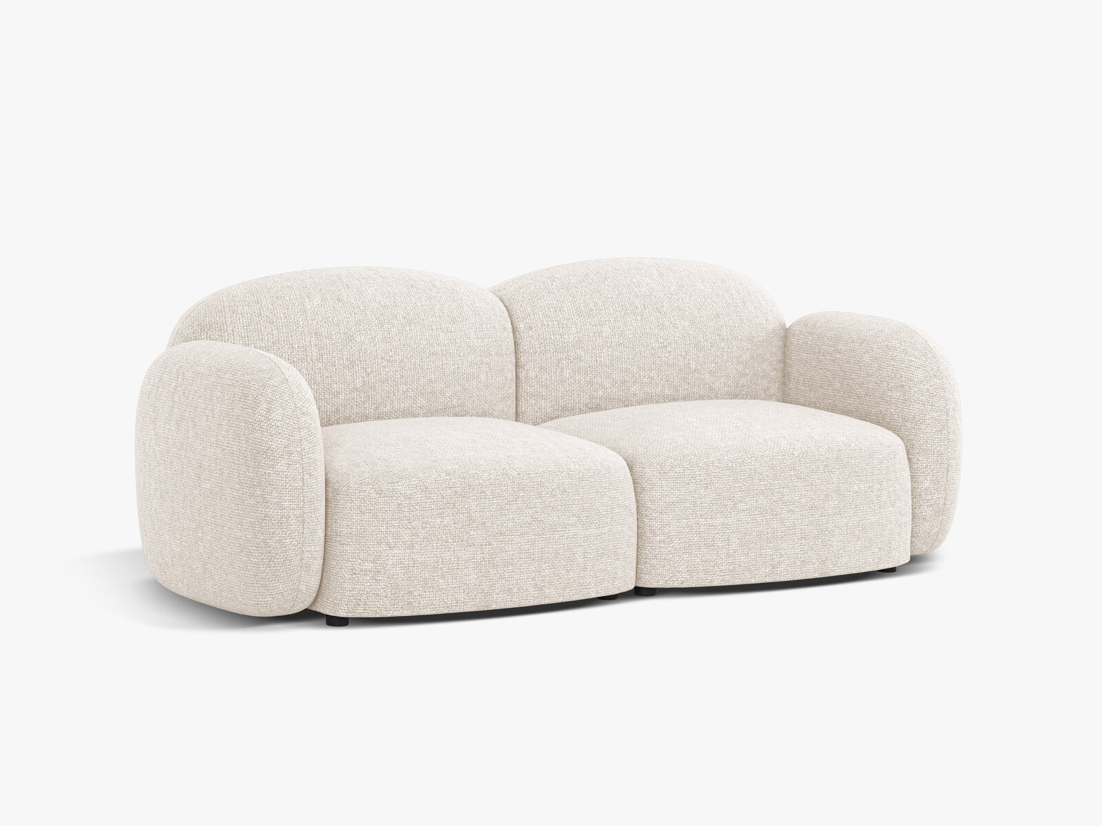 Micadoni Sofa Blair 2-Sitzer Chenille Eden Helles Beige