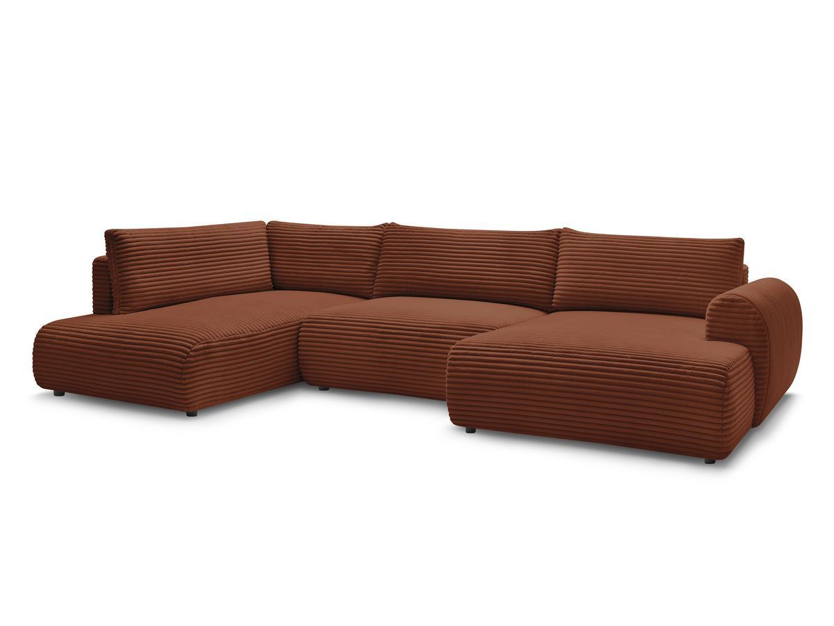 Bobochic Lucien Wohnlandschaft Breitcord weich Orange Ecke rechts