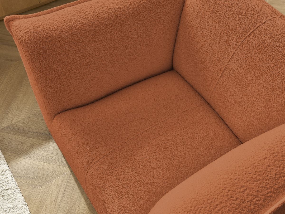 Bobochic Giorgia Sessel Bouclé-Stoff Orange
