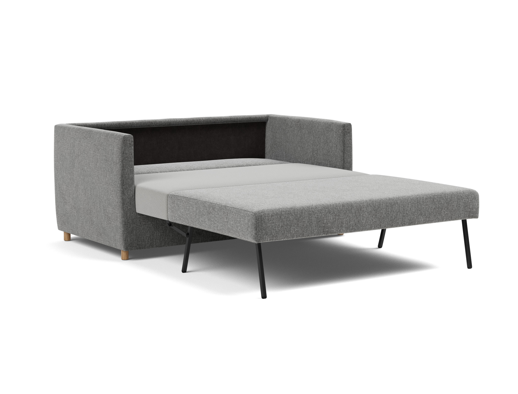 Schlafsofa Olan Strukturierter Stoff Twist 563-Charcoal