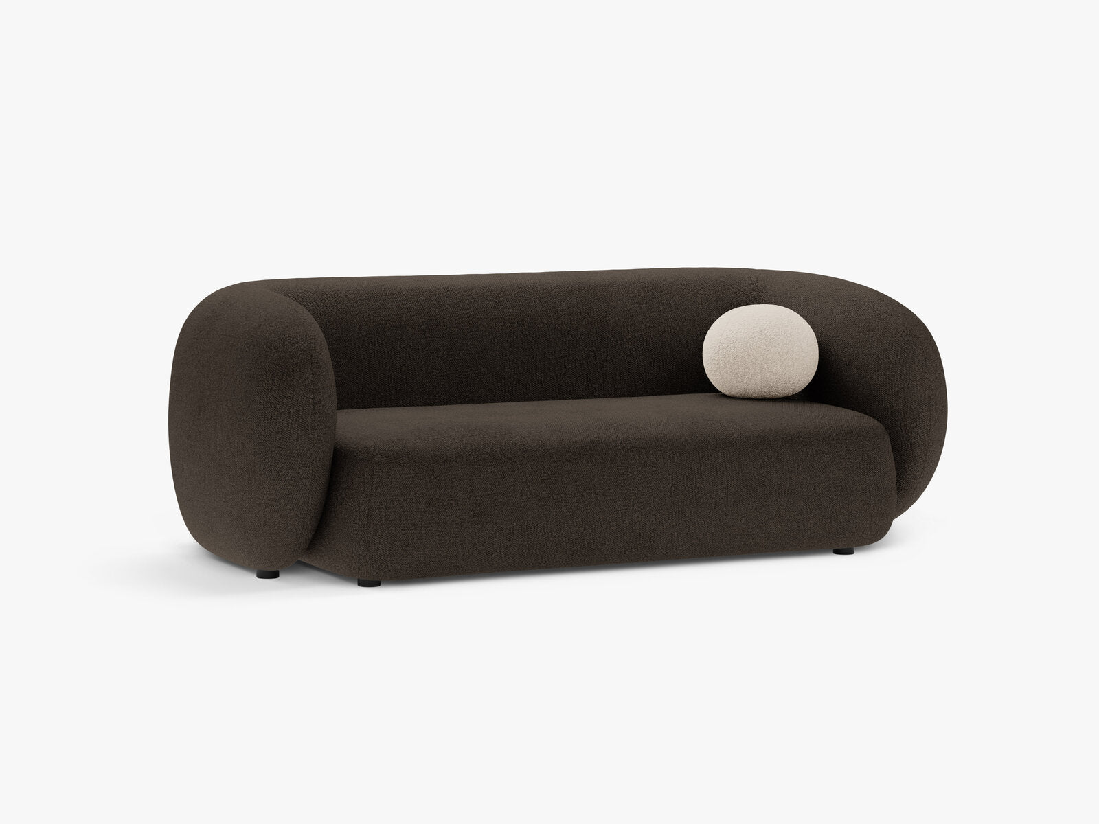 Micadoni Sofa Kate 2-Sitzer Boucle Baloo Braun