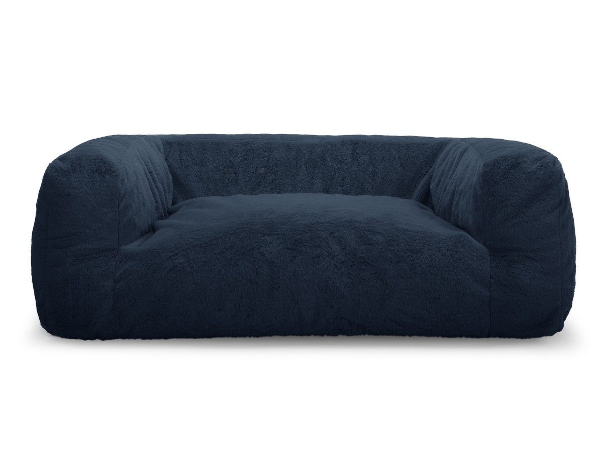 Bobochic Salto Hundekorb Kunstfell Dunkelblau, Größe XL (115 cm)
