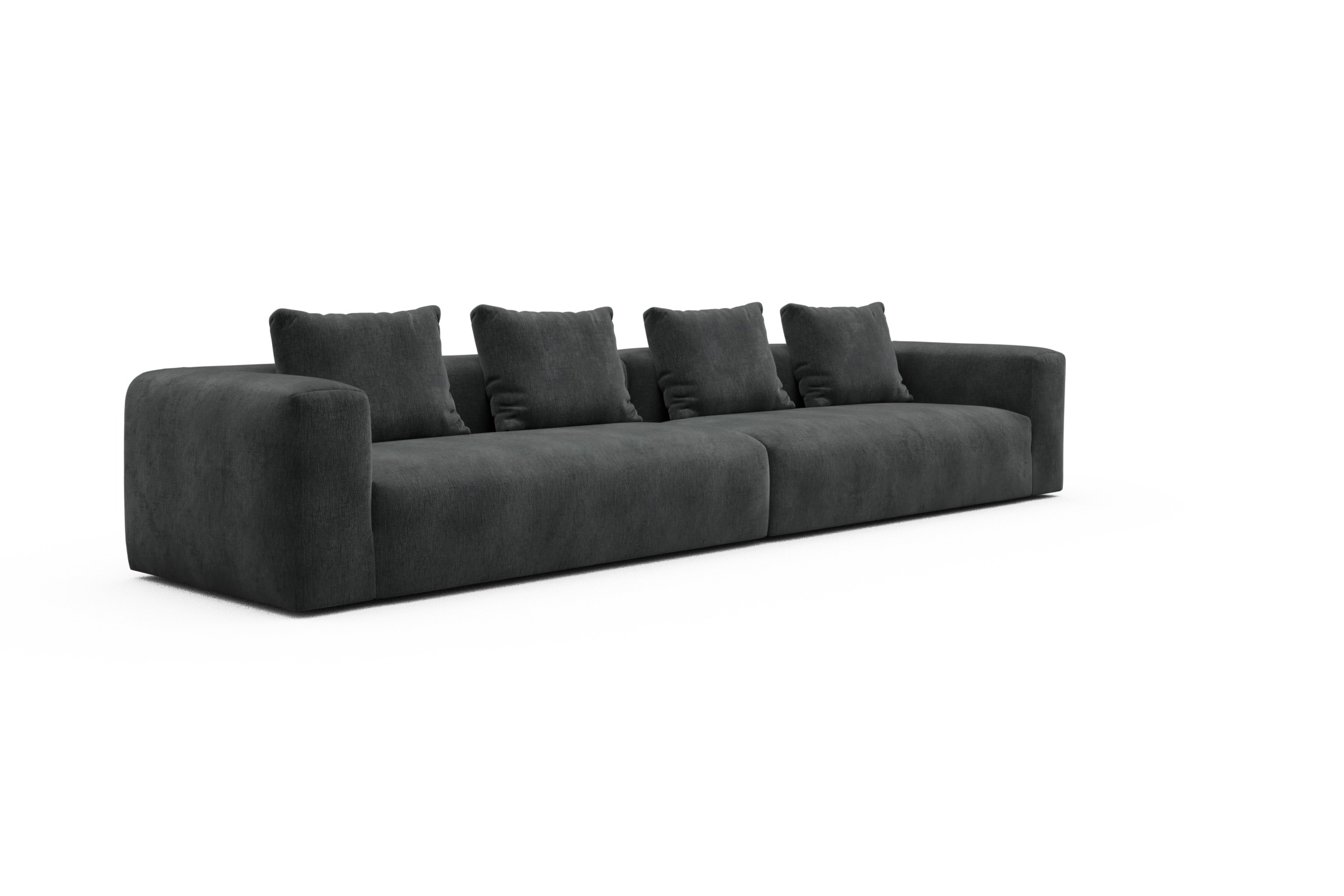 Sofa Modulares XXL Sofa Fred 5-Sitzer Smooth-Deep-Warm-Grey