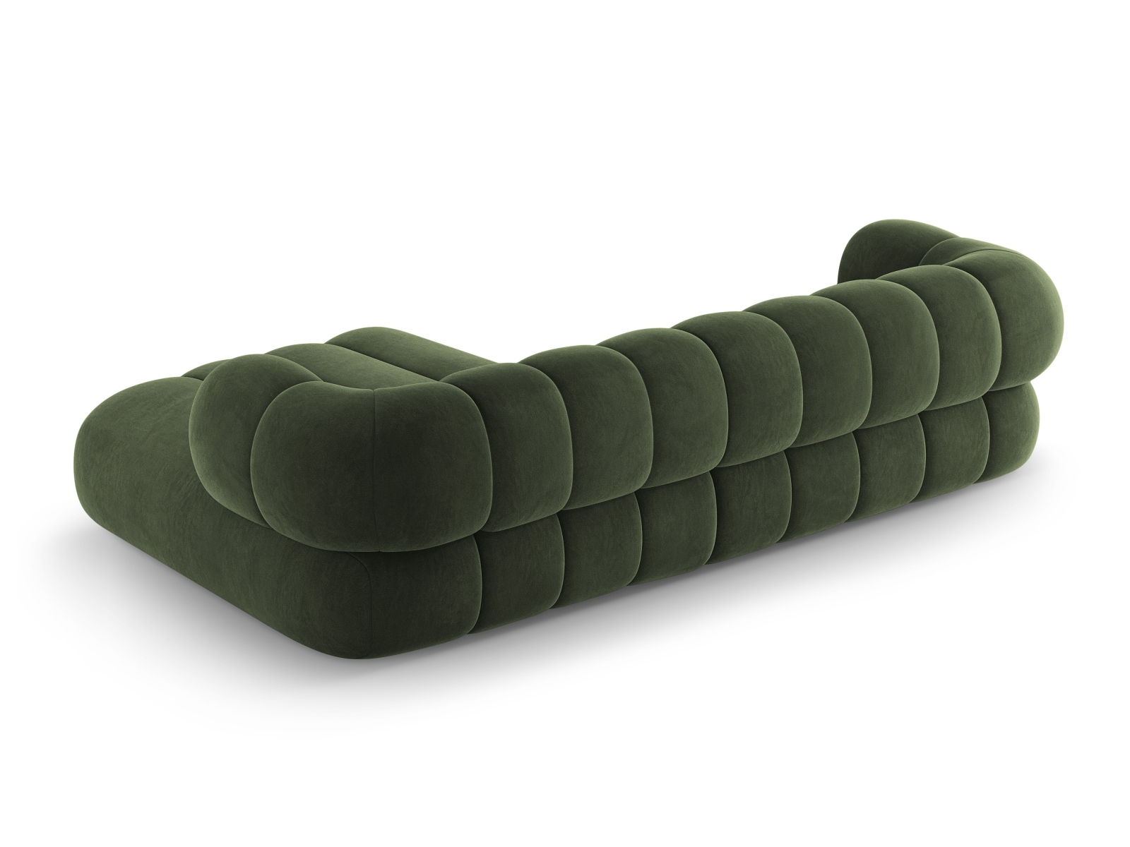 Cosmopolitan Design Ecksofa Koge 5-Sitzer Samt Vogue Grün Rechts