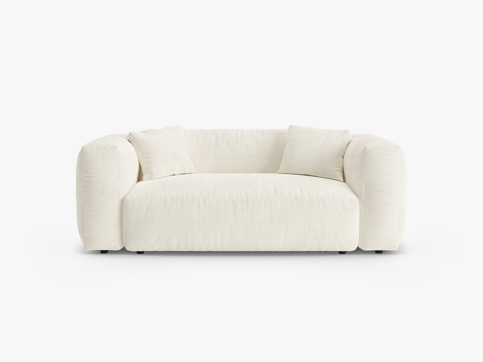 Micadoni Martina Sofa 2-Sitzer Boucle Monet Elfenbein