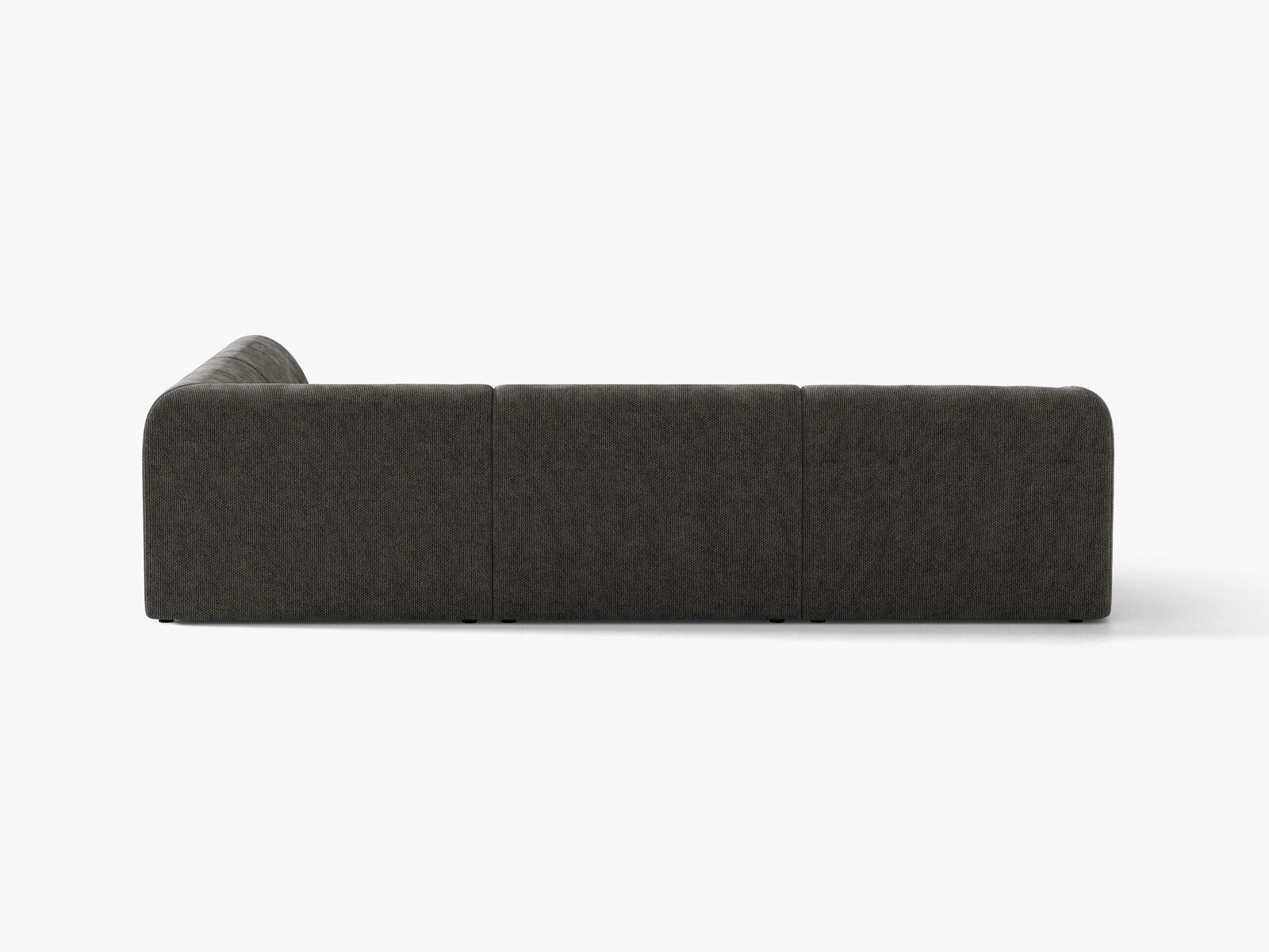 Micadoni Ecksofa Miley 6-Sitzer Rechts Chenille Haga Grau