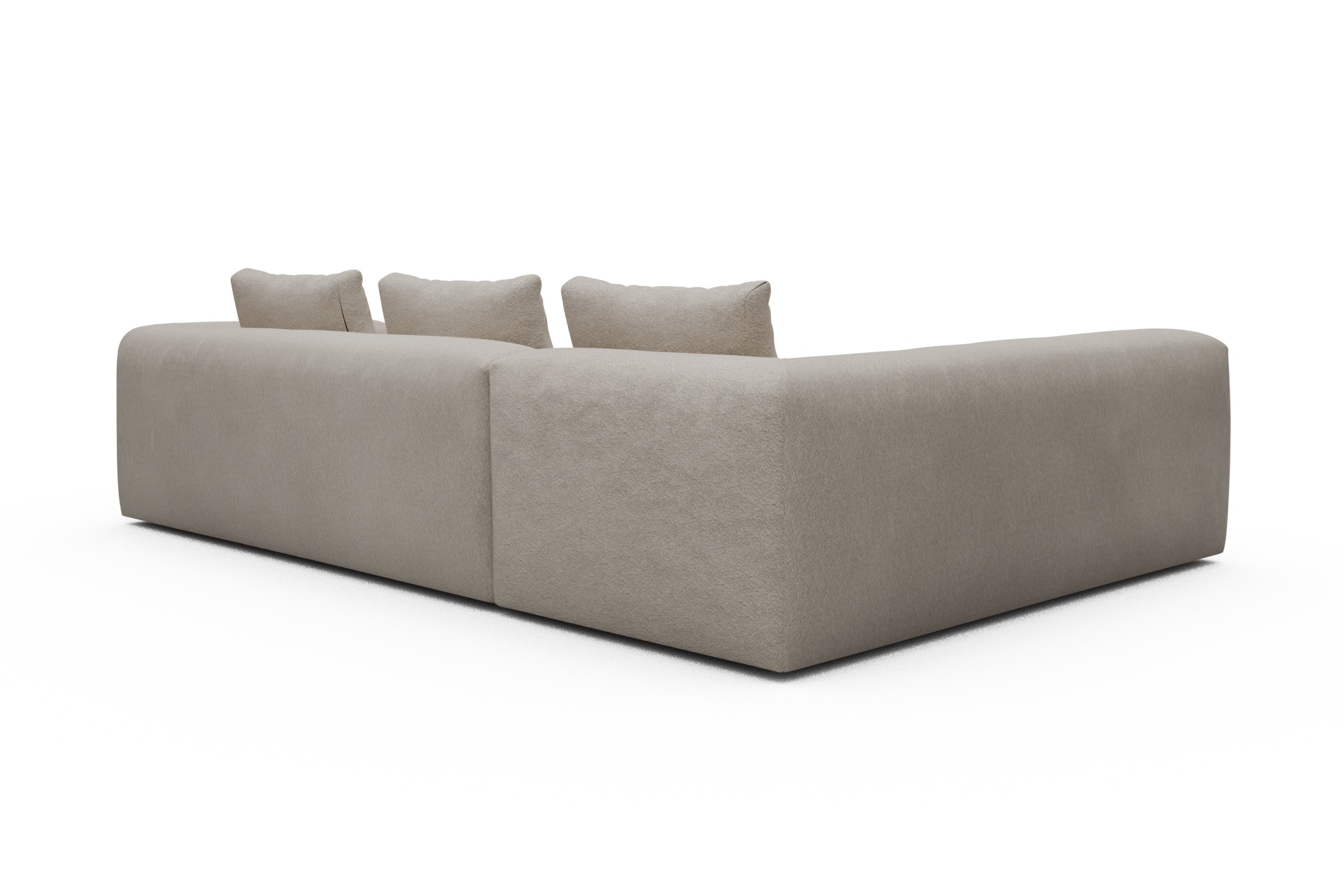 Ecksofa Fred 2x 2,5-Sitzer links offen Aivi-Lace-Beige