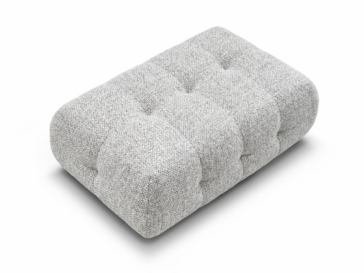 Bobochic Laura Pouf 135 × 84 cm Melange-Stoff Hellgrau