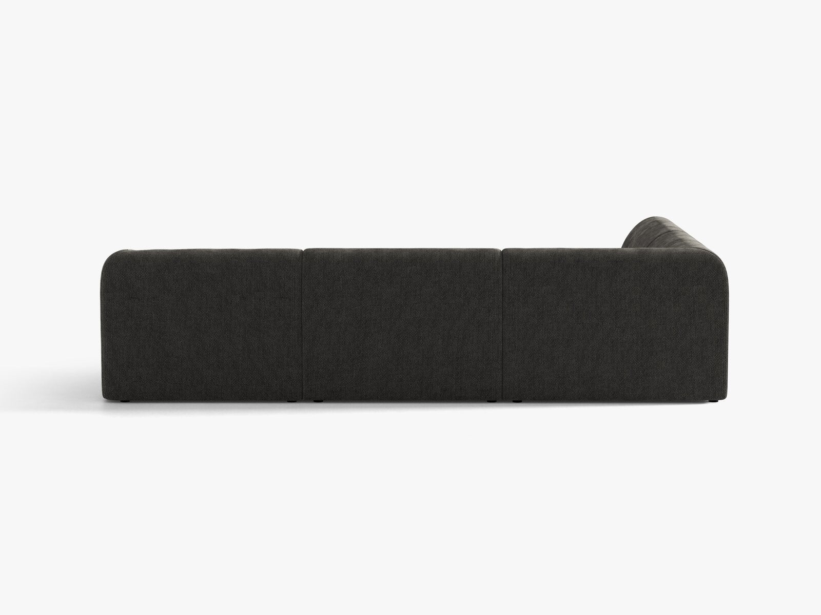 Micadoni Ecksofa Miley 6-Sitzer Chenille Eden Dunkelgrau Links