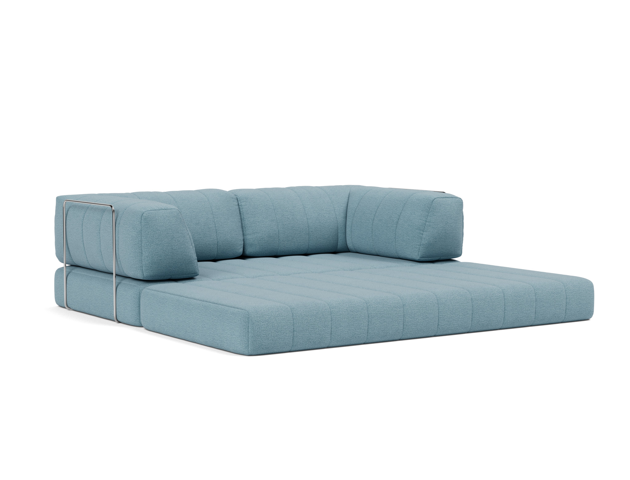 Schlafsofa CozyPad mit Armlehnen Flachgewebe Mixed Dance 525-Light-Blue