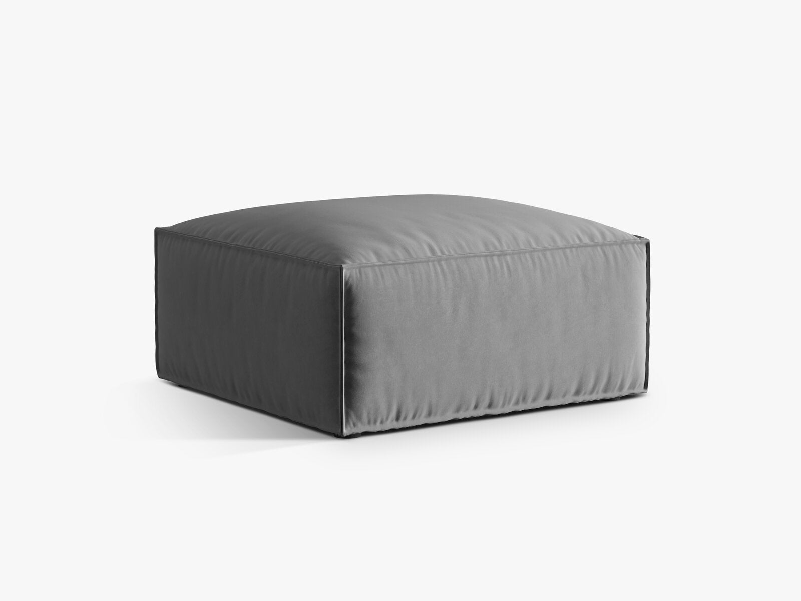 Micadoni Hocker Nuria 1-Sitzer Samt Grau