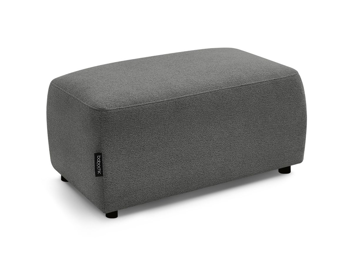 Bobochic Atilla Pouf Melange-Stoff Dunkelgrau