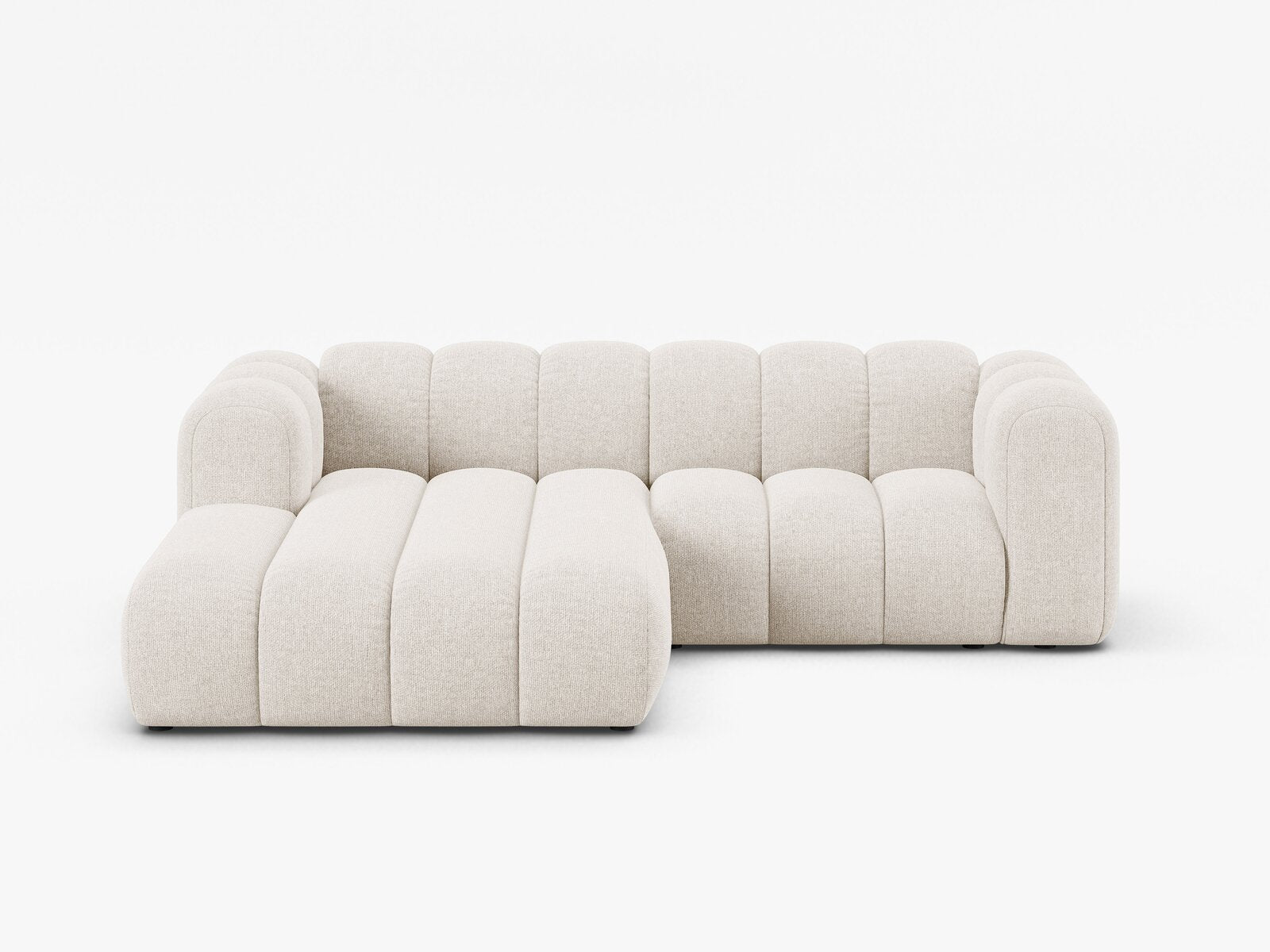 Micadoni Modulares Ecksofa Lupine 3-Sitzer Links Chenille Eden Helles Beige