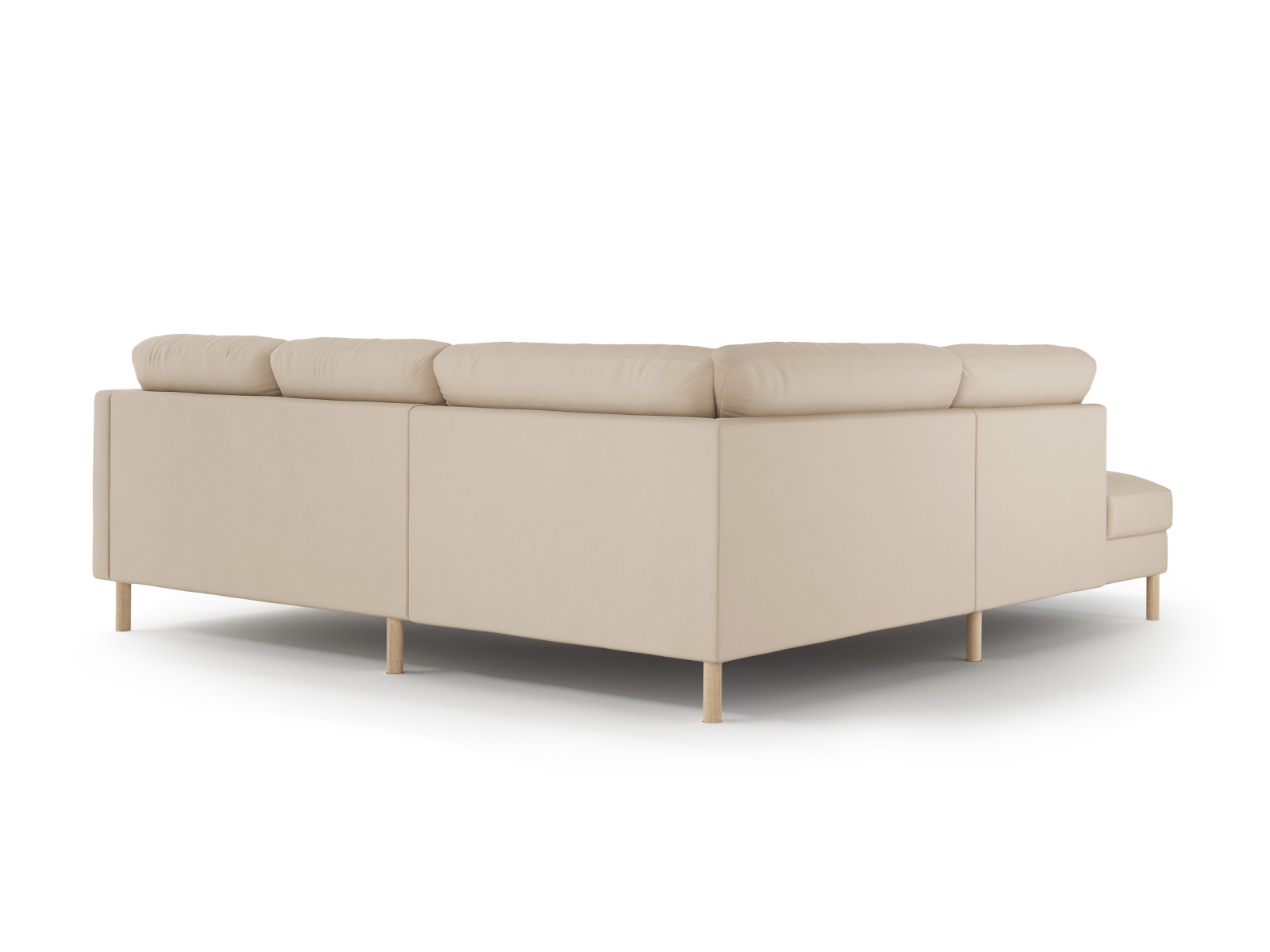 Micadoni Symmetrisches Ecksofa Eden 4-Sitzer Links Samt Nude