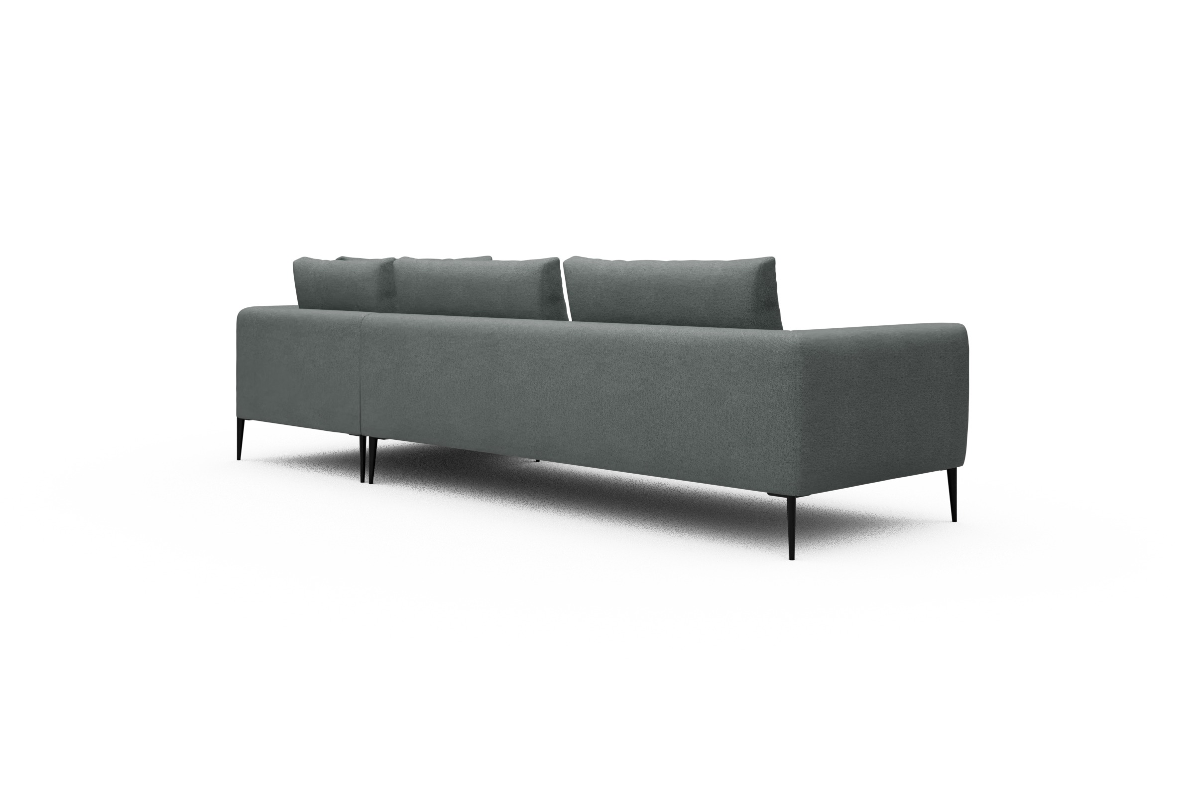 Ecksofa Paul Relax-Ecke links mit 3-Sitzer Denari-Soft-Grey
