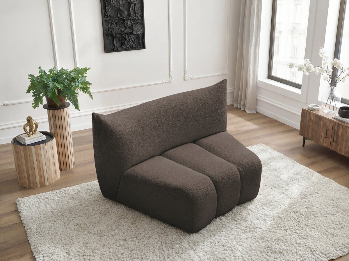 Bobochic Azra Sofamodul 1-Sitzer Bouclé-Stoff Braun