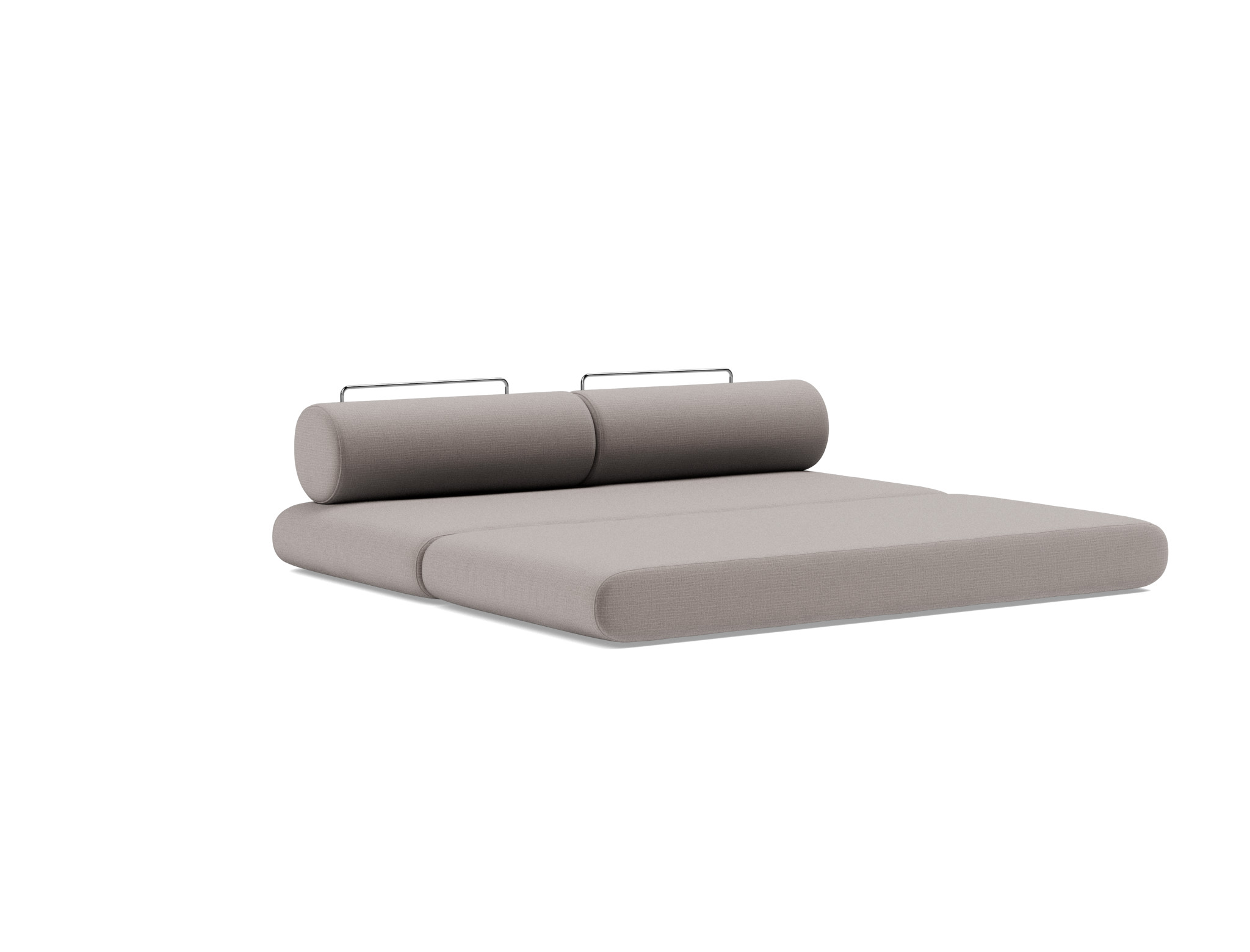 Tagesbett Circlus mit Rückenrollen Chenille Esina 418-Truffle