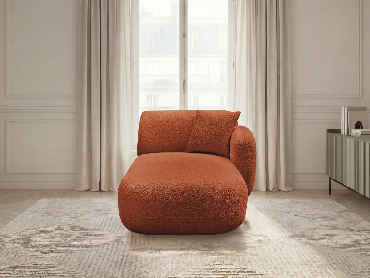 Bobochic Anda Méridienne-Modul Chenille Orange Ecke rechts