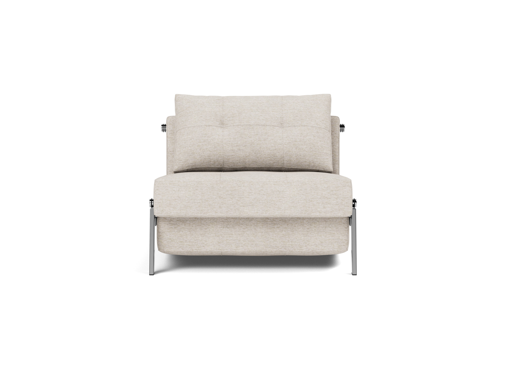 Schlafsessel Cubed 90 Chenille Yuveno 470-Natural Beine Chrom