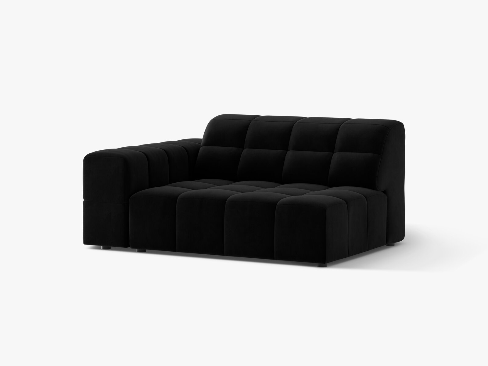 Micadoni Jennifer Sofamodul XL Links Samt Bluvel Schwarz