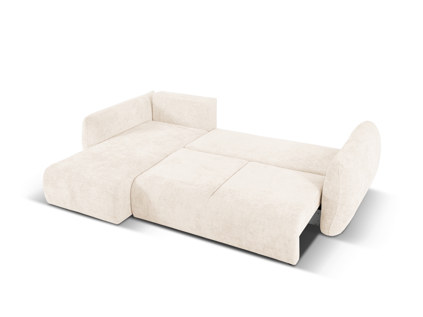 Cosmopolitan Design Ecksofa Matera 4-Sitzer mit Schlaffunktion Chenille Eden Helles Beige Links