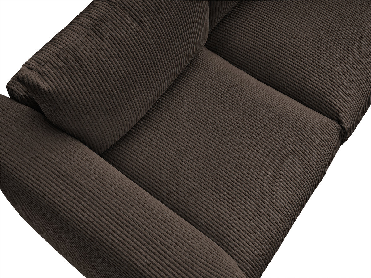 Bobochic Ernest Sofa 3-Sitzer mit Pouf 193 × 106 cm Cordsamt Braun