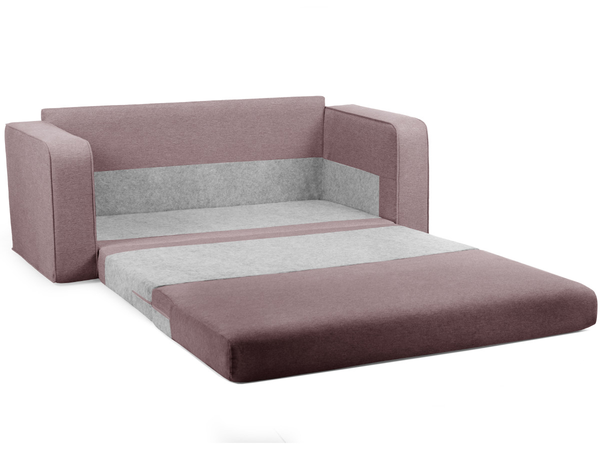 Bobochic Come Schlafsofa 2-Sitzer Melange-Stoff Rosa